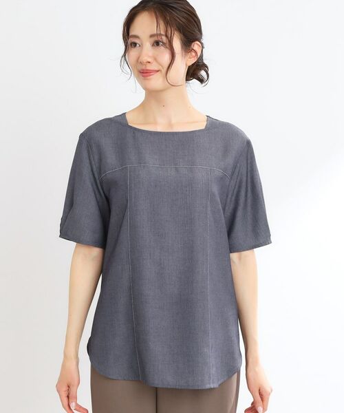 Reflect / リフレクト シャツ・ブラウス | 【マシンウォッシュ可】デニム調プルオーバーブラウス | 詳細12