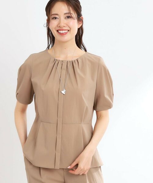 Reflect / リフレクト シャツ・ブラウス | 【マシンウォッシュ可/撥水/雨の日OK!】レインシリーズブラウス(キャメルブラウン(041))