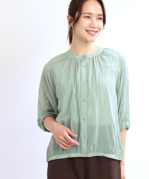 Reflect / リフレクト シャツ・ブラウス | 【夏SALE/E‐QUALITY/手洗い可/羽織にも◎】シアーブラウス | 詳細1