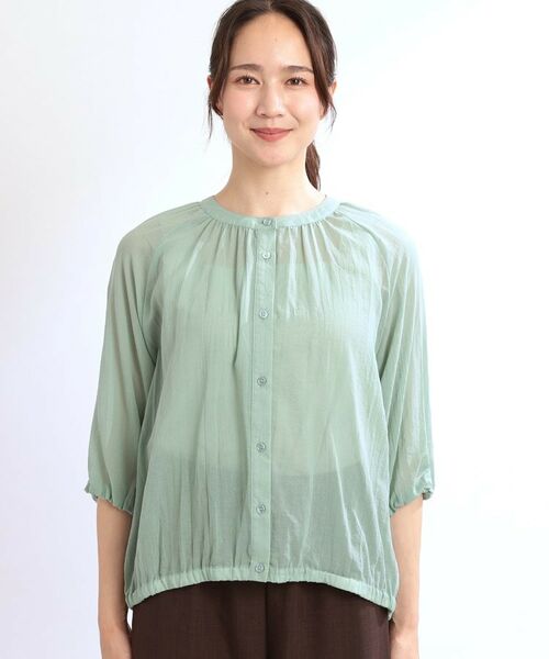 Reflect / リフレクト シャツ・ブラウス | 【夏SALE/E‐QUALITY/手洗い可/羽織にも◎】シアーブラウス | 詳細14