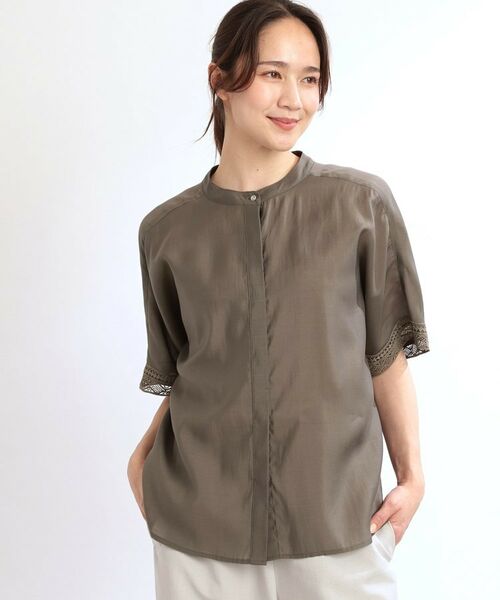 Reflect / リフレクト シャツ・ブラウス | 【夏SALE/E‐QUALITY/手洗い可】オフボディドルマンブラウス(モカブラウン(042))