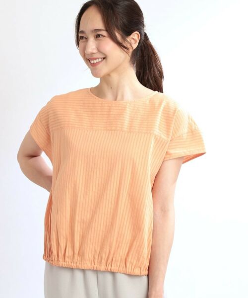 Reflect / リフレクト シャツ・ブラウス | 【夏SALE/E‐QUALITY/手洗い可】フレンチスリーブブラウス(オレンジ(065))