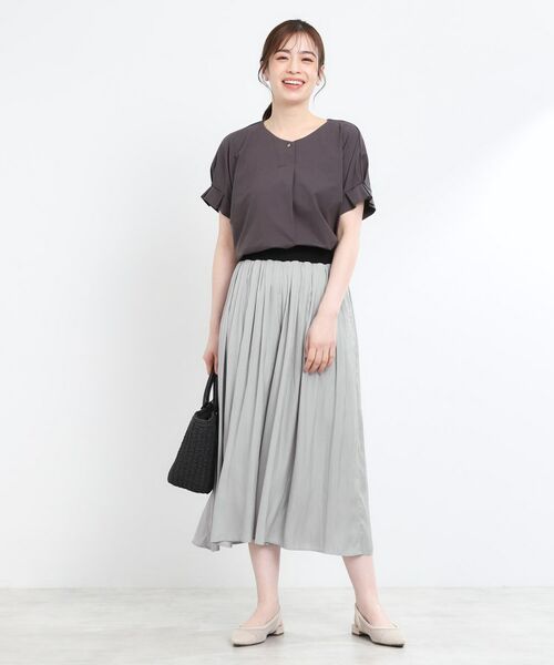 Reflect / リフレクト ショート・ハーフ・半端丈パンツ | 【ウエストゴム仕様／長く着られる◎】スカーチョパンツ | 詳細1