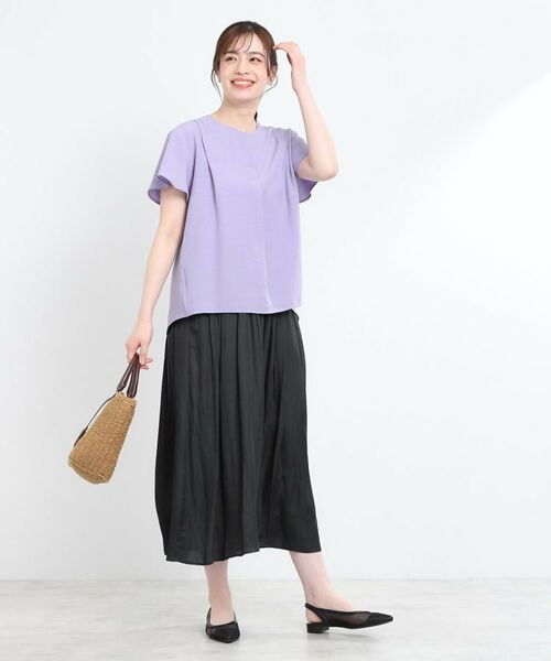 Reflect / リフレクト ショート・ハーフ・半端丈パンツ | 【ウエストゴム仕様／長く着られる◎】スカーチョパンツ | 詳細5