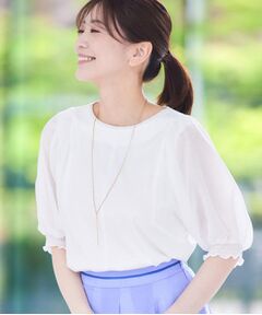 Reflect / リフレクト シャツ・ブラウス | 【マシンウォッシュ可】シアーパフスリーブTブラウス