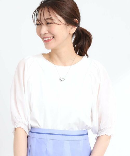 Reflect / リフレクト シャツ・ブラウス | 【マシンウォッシュ可】シアーパフスリーブTブラウス | 詳細10