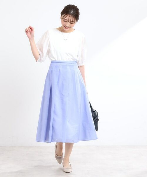 Reflect / リフレクト シャツ・ブラウス | 【マシンウォッシュ可】シアーパフスリーブTブラウス | 詳細12