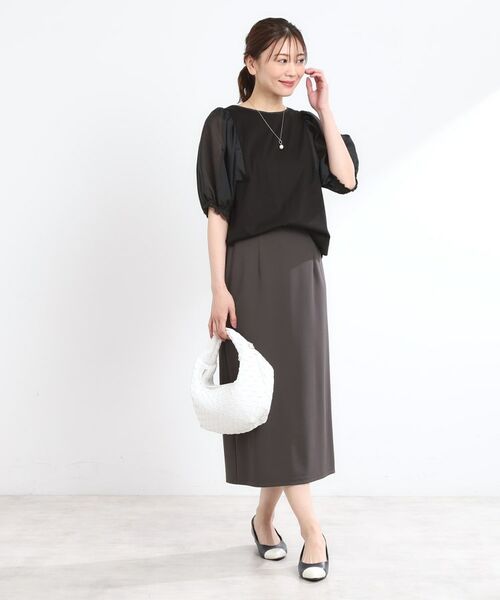 Reflect / リフレクト シャツ・ブラウス | 【マシンウォッシュ可】シアーパフスリーブTブラウス | 詳細16