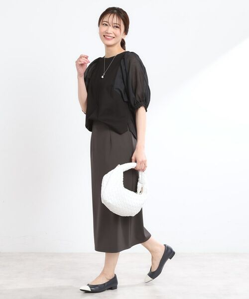 Reflect / リフレクト シャツ・ブラウス | 【マシンウォッシュ可】シアーパフスリーブTブラウス | 詳細17