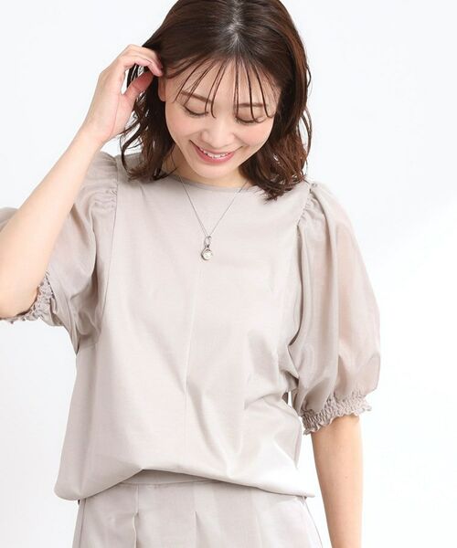 Reflect / リフレクト シャツ・ブラウス | 【マシンウォッシュ可】シアーパフスリーブTブラウス | 詳細6