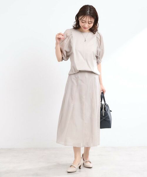 Reflect / リフレクト シャツ・ブラウス | 【マシンウォッシュ可】シアーパフスリーブTブラウス | 詳細7