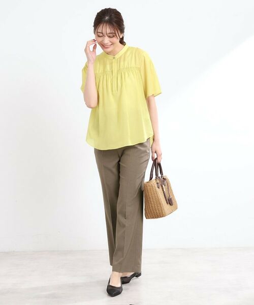 Reflect / リフレクト パンツ | 【マシンウォッシュ可】リネンライクフレアパンツ | 詳細11