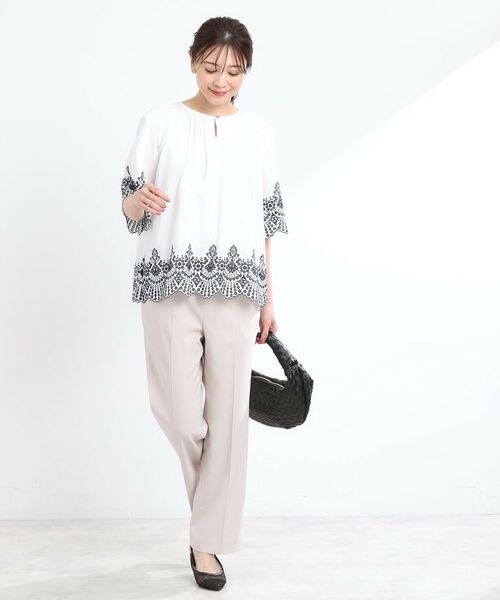 Reflect / リフレクト パンツ | 【マシンウォッシュ可】リネンライクフレアパンツ | 詳細17