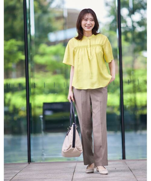 Reflect / リフレクト パンツ | 【マシンウォッシュ可】リネンライクフレアパンツ | 詳細3