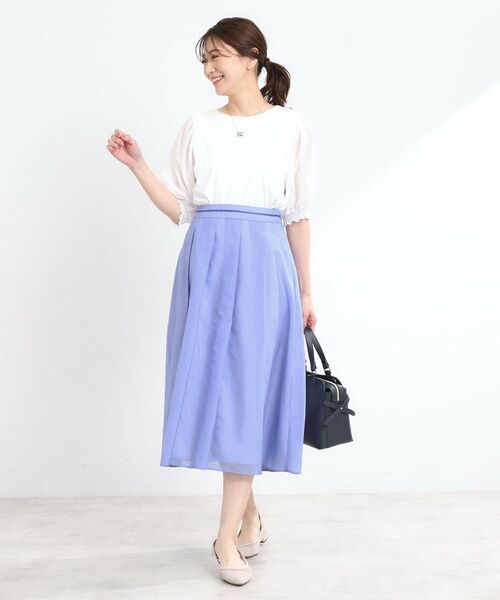 Reflect / リフレクト スカート | 【マシンウォッシュ可/セットアップ可】シアーボックスタックプリーツスカート | 詳細19