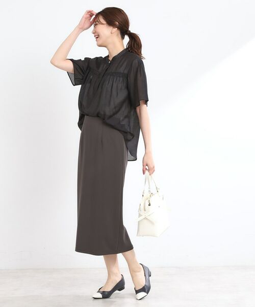 Reflect / リフレクト シャツ・ブラウス | 【選べる5色◎/マシンウォッシュ可】シャーリングデザインブラウス | 詳細10