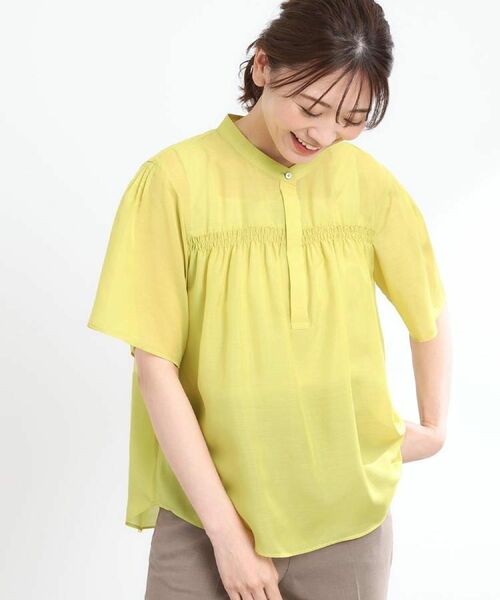 Reflect / リフレクト シャツ・ブラウス | 【選べる5色◎/マシンウォッシュ可】シャーリングデザインブラウス | 詳細12