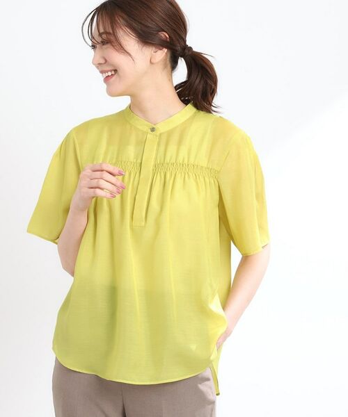 Reflect / リフレクト シャツ・ブラウス | 【選べる5色◎/マシンウォッシュ可】シャーリングデザインブラウス | 詳細13