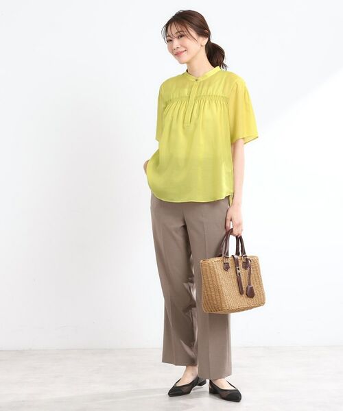 Reflect / リフレクト シャツ・ブラウス | 【選べる5色◎/マシンウォッシュ可】シャーリングデザインブラウス | 詳細15