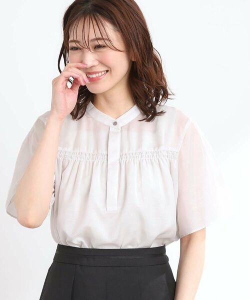 Reflect / リフレクト シャツ・ブラウス | 【選べる5色◎/マシンウォッシュ可】シャーリングデザインブラウス | 詳細17