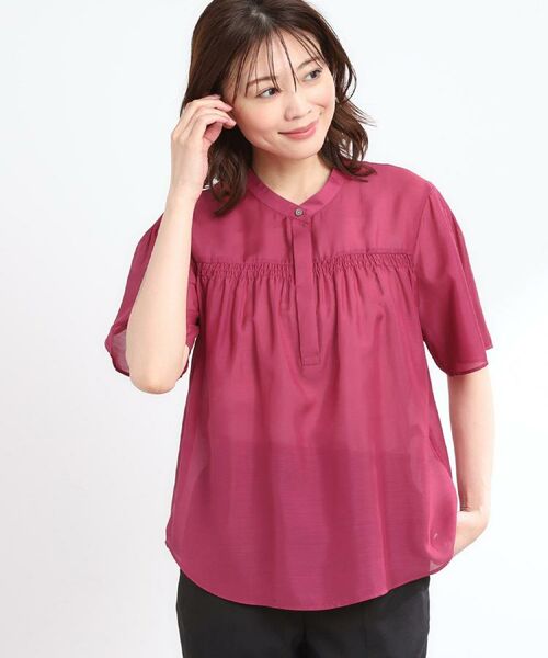 Reflect / リフレクト シャツ・ブラウス | 【選べる5色◎/マシンウォッシュ可】シャーリングデザインブラウス | 詳細21
