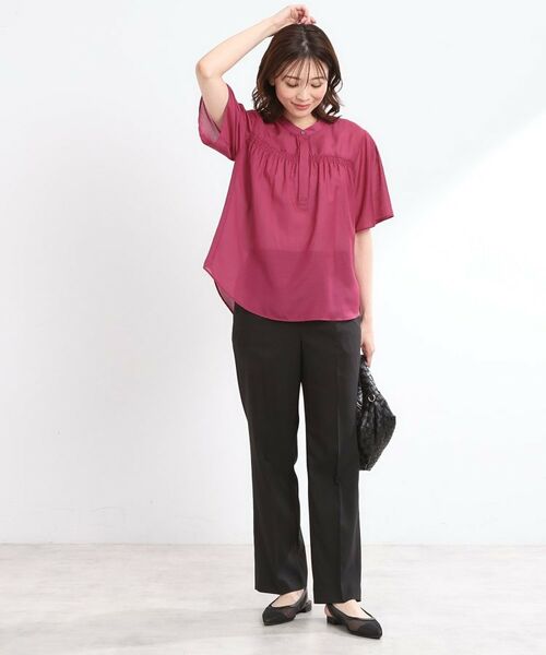 Reflect / リフレクト シャツ・ブラウス | 【選べる5色◎/マシンウォッシュ可】シャーリングデザインブラウス | 詳細23