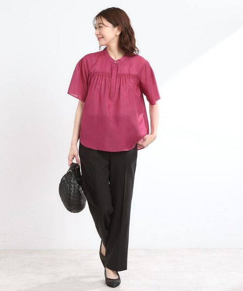 Reflect / リフレクト シャツ・ブラウス | 【選べる5色◎/マシンウォッシュ可】シャーリングデザインブラウス | 詳細24