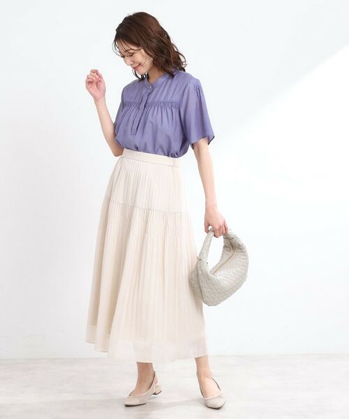 Reflect / リフレクト シャツ・ブラウス | 【選べる5色◎/マシンウォッシュ可】シャーリングデザインブラウス | 詳細27