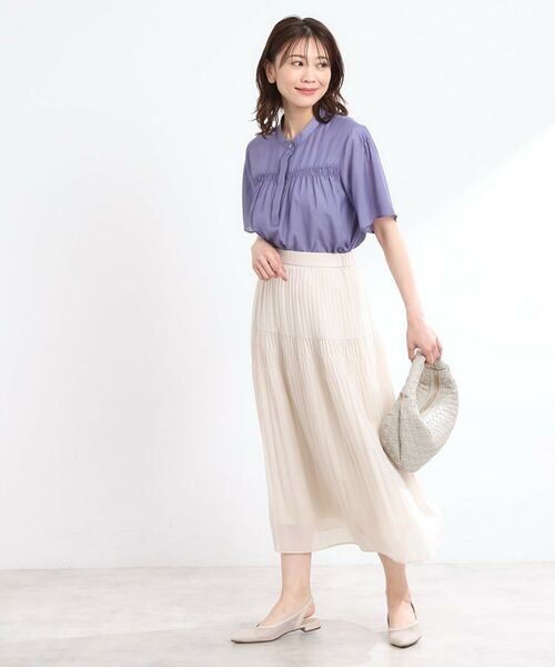 Reflect / リフレクト シャツ・ブラウス | 【選べる5色◎/マシンウォッシュ可】シャーリングデザインブラウス | 詳細28