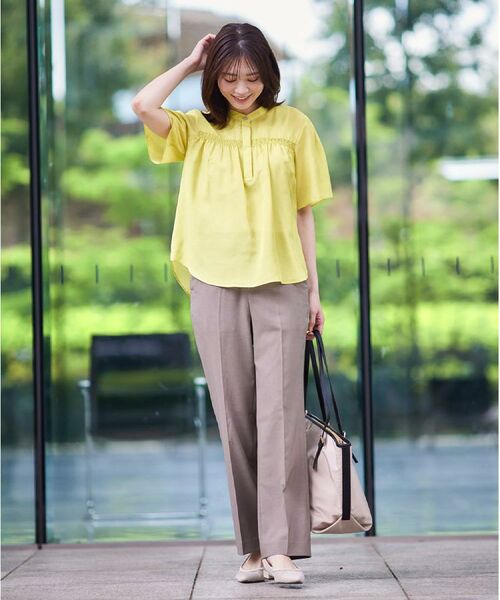 Reflect / リフレクト シャツ・ブラウス | 【選べる5色◎/マシンウォッシュ可】シャーリングデザインブラウス | 詳細4