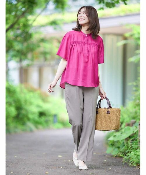 Reflect / リフレクト シャツ・ブラウス | 【選べる5色◎/マシンウォッシュ可】シャーリングデザインブラウス | 詳細6