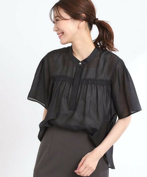 Reflect / リフレクト シャツ・ブラウス | 【選べる5色◎/マシンウォッシュ可】シャーリングデザインブラウス | 詳細8