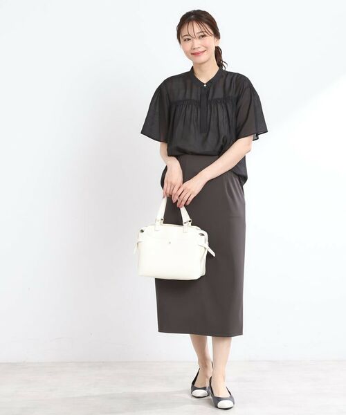 Reflect / リフレクト シャツ・ブラウス | 【選べる5色◎/マシンウォッシュ可】シャーリングデザインブラウス | 詳細9