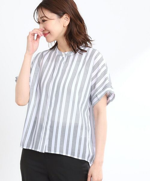 Reflect / リフレクト シャツ・ブラウス | 【洗える】ドビーストライプブラウス | 詳細6