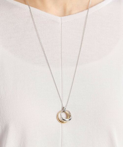 Reflect / リフレクト ネックレス・ペンダント・チョーカー | 【カジュアルにもエレガントにも◎】ダブルリングネックレス | 詳細2