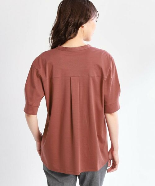 Reflect / リフレクト カットソー | 【すっきり見え!長め丈/マシンウォッシュ可】スキッパーネックジャージトップス | 詳細26