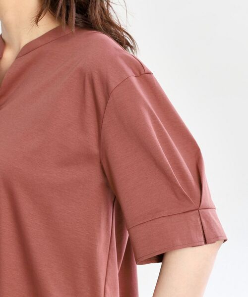 Reflect / リフレクト カットソー | 【すっきり見え!長め丈/マシンウォッシュ可】スキッパーネックジャージトップス | 詳細28