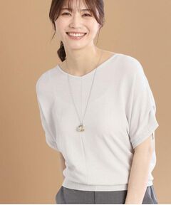 Reflect / リフレクト ニット・セーター | 【選べる7色◎／手洗い可／二の腕カバー】半袖ニット