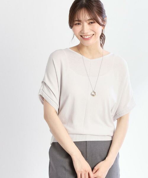 Reflect / リフレクト ニット・セーター | 【選べる7色◎／手洗い可／二の腕カバー】半袖ニット | 詳細10