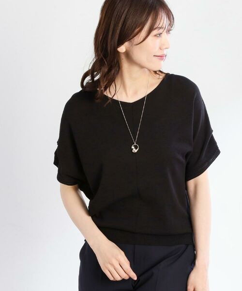 Reflect / リフレクト ニット・セーター | 【選べる7色◎／手洗い可／二の腕カバー】半袖ニット | 詳細14