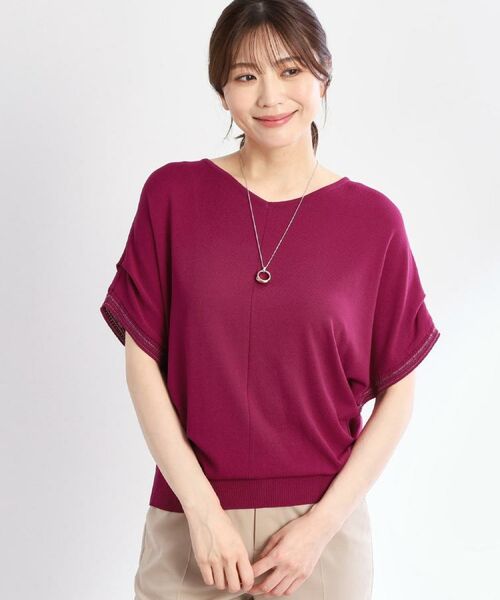 Reflect / リフレクト ニット・セーター | 【選べる7色◎／手洗い可／二の腕カバー】半袖ニット | 詳細27