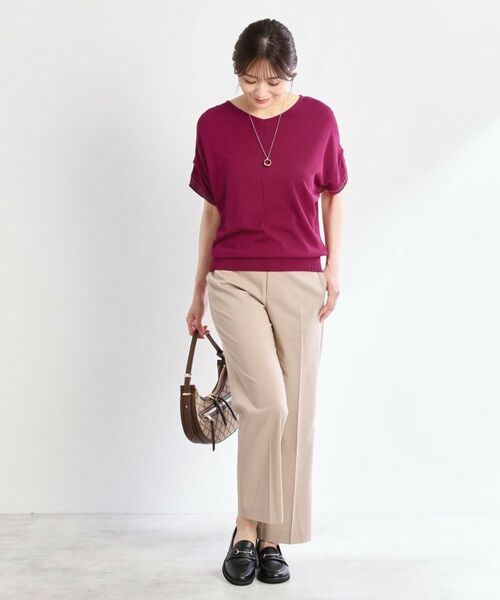 Reflect / リフレクト ニット・セーター | 【選べる7色◎／手洗い可／二の腕カバー】半袖ニット | 詳細28