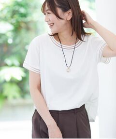 Reflect / リフレクト カットソー | 【インナーにおすすめ◎】シアーネックデザインプルオーバー