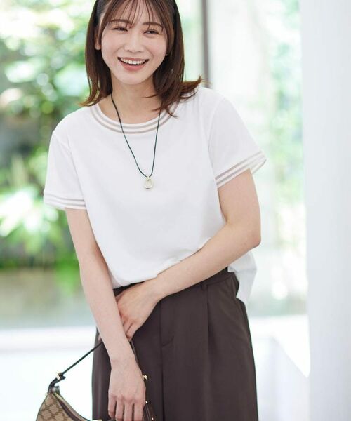 Reflect / リフレクト カットソー | 【インナーにおすすめ◎】シアーネックデザインプルオーバー | 詳細1