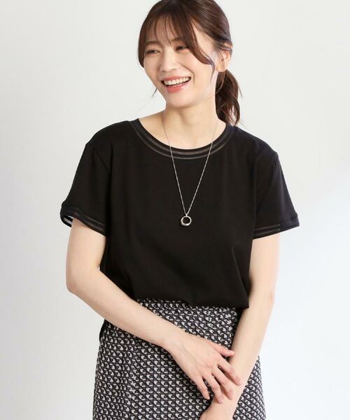 Reflect / リフレクト カットソー | 【インナーにおすすめ◎】シアーネックデザインプルオーバー | 詳細16