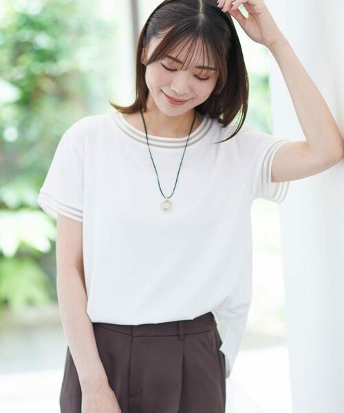 Reflect / リフレクト カットソー | 【インナーにおすすめ◎】シアーネックデザインプルオーバー | 詳細2