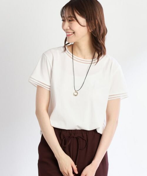 Reflect / リフレクト カットソー | 【インナーにおすすめ◎】シアーネックデザインプルオーバー | 詳細8