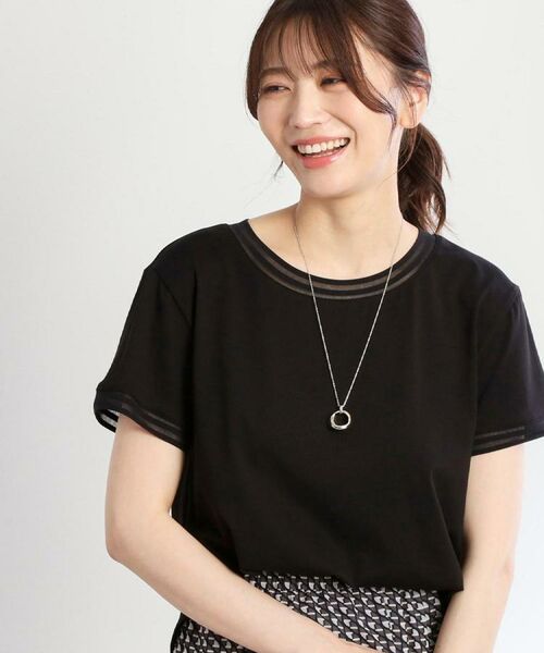 Reflect/リフレクト 【インナーにおすすめ◎】シアーネックデザインプルオーバー ブラック(019) 11(L)