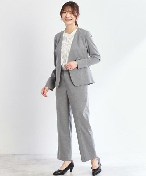 Reflect / リフレクト ノーカラージャケット | 【洗える／セットアップ可】ノーカラージャケット | 詳細10