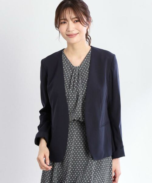 Reflect / リフレクト ノーカラージャケット | 【洗える／セットアップ可】ノーカラージャケット | 詳細17